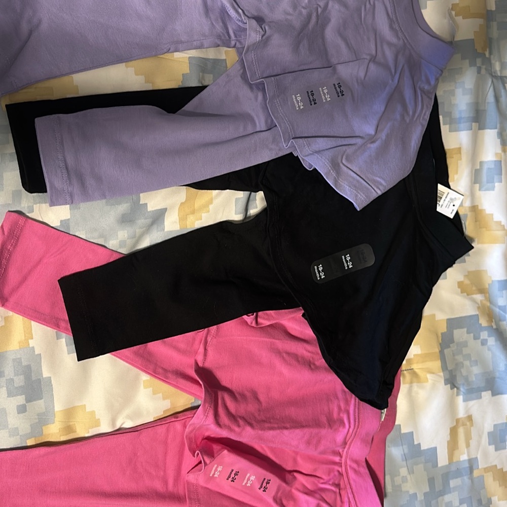 GAP Kids Leggings - Black, Pink, and Purple